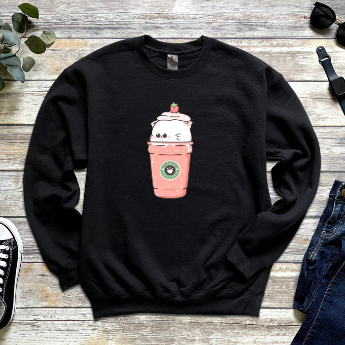Cat Strawberry Milk Sweatshirt