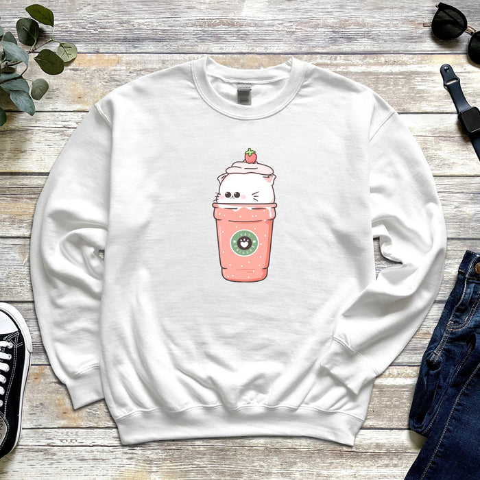 Cat Strawberry Milk Sweatshirt