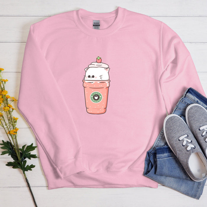 Cat Strawberry Milk Sweatshirt