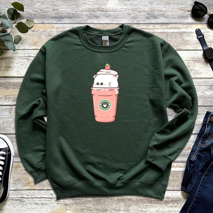 Cat Strawberry Milk Sweatshirt