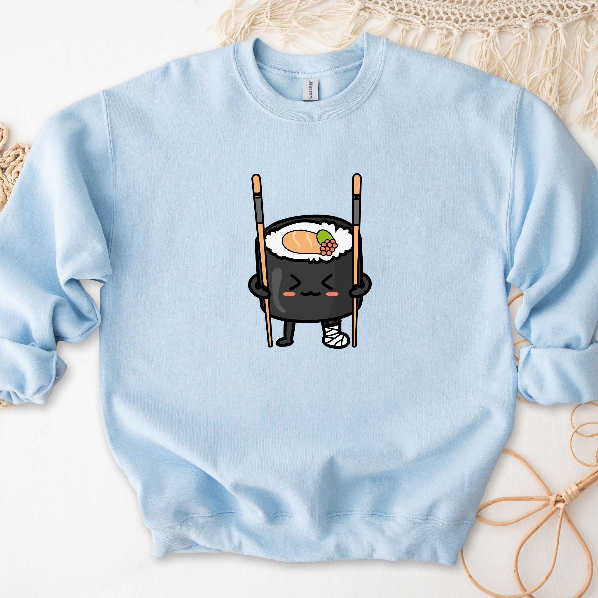 Funny Sushi on Crutches Unisex Sweatshirt