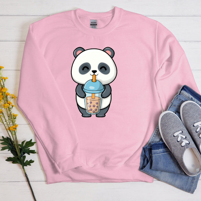 Panda Drinking Boba Tea Unisex Sweatshirt