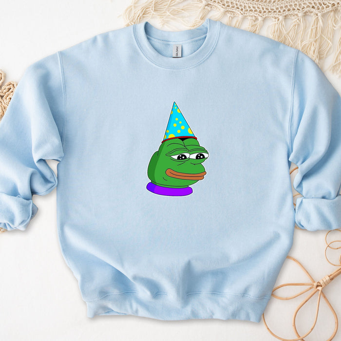 Birthday Hat Pepe the Frog Unisex Sweatshirt