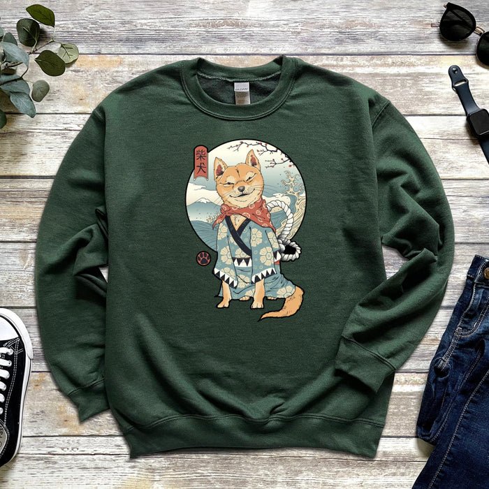 Traditional Shiba Inu Samurai Warrior Sweatshirt