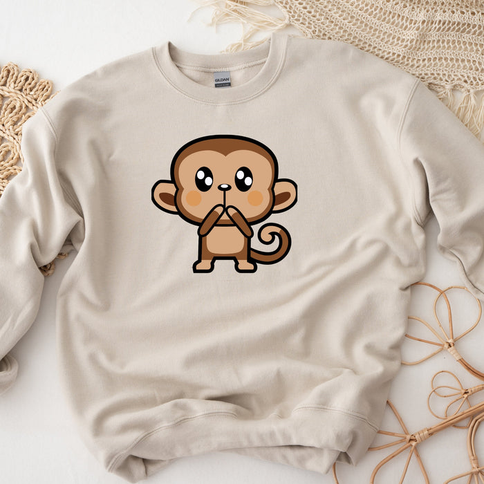 Surprised Monkey Unisex Sweatshirt