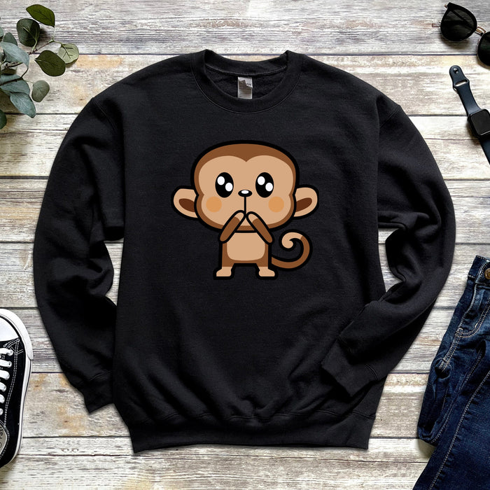 Surprised Monkey Unisex Sweatshirt