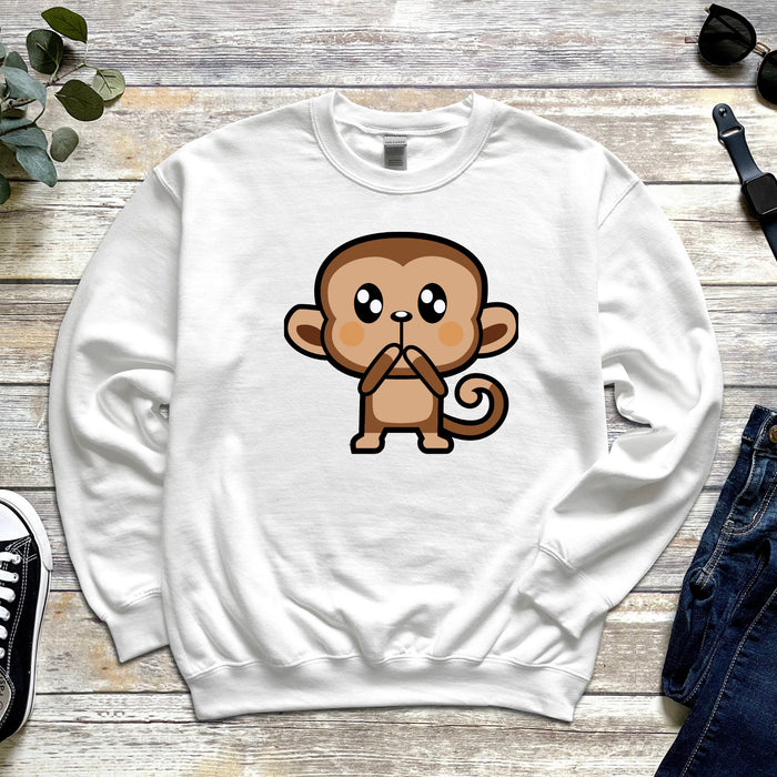 Surprised Monkey Unisex Sweatshirt