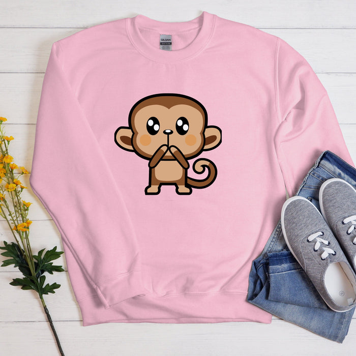 Surprised Monkey Unisex Sweatshirt