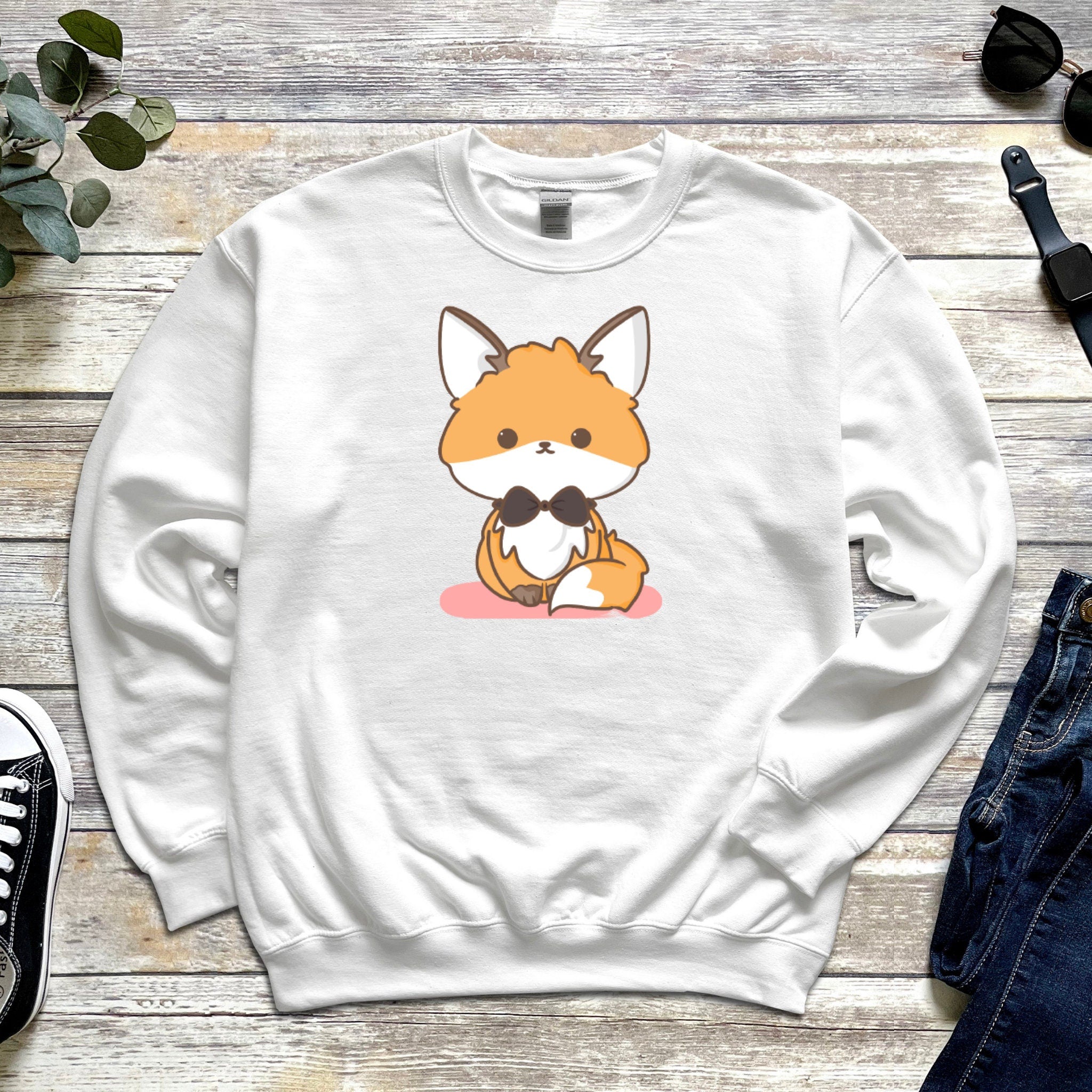 Fancy Bowtie Fox Unisex Sweatshirt