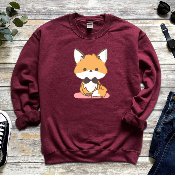 Fancy Bowtie Fox Unisex Sweatshirt