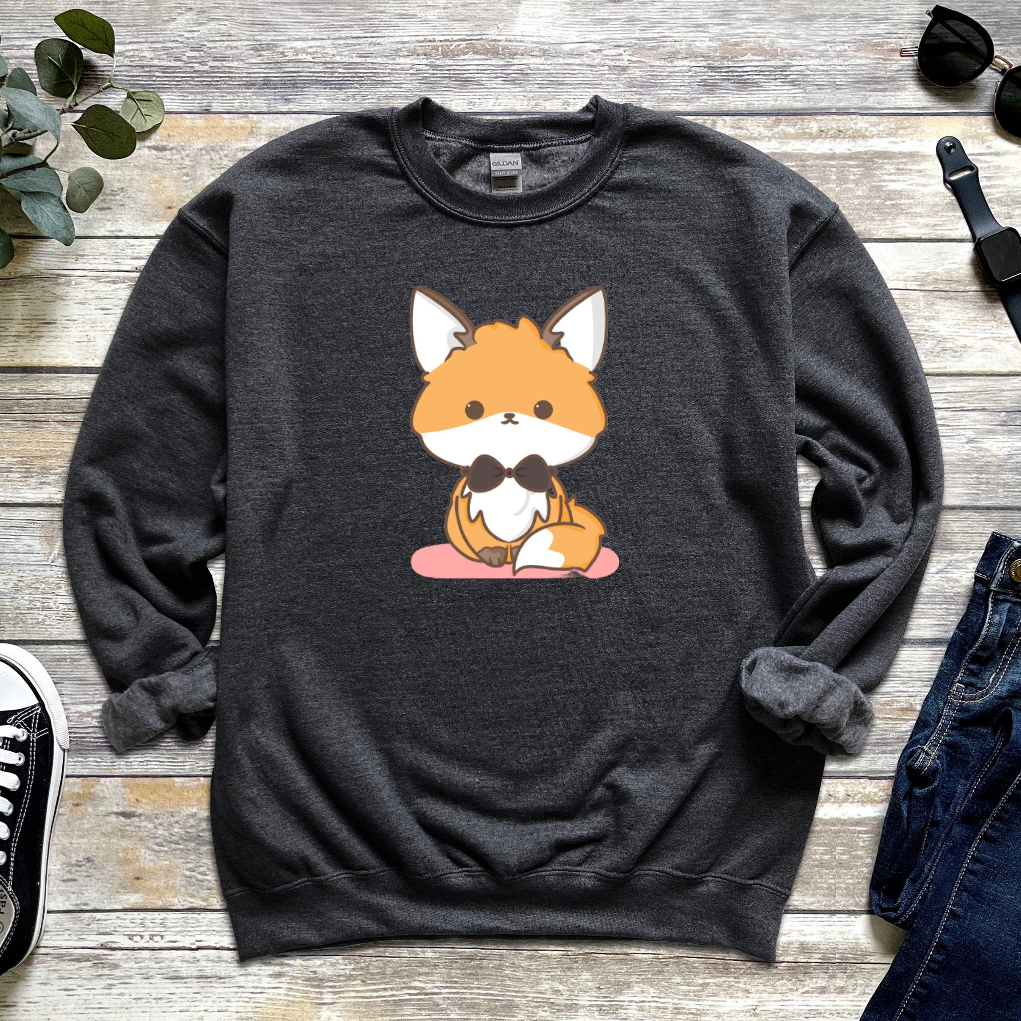Fancy Bowtie Fox Unisex Sweatshirt