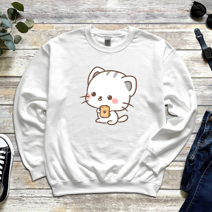 Kawaii Cat Card Game Sweatshirt