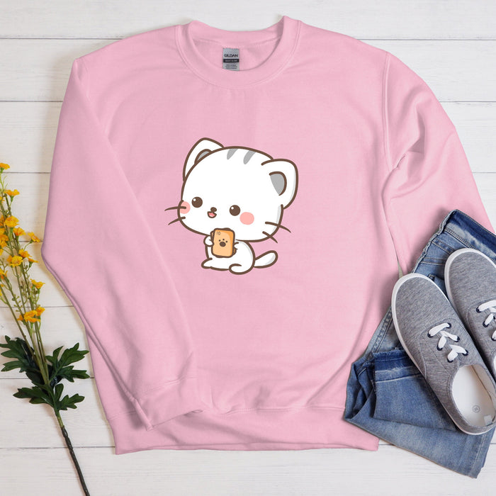 Kawaii Cat Card Game Sweatshirt