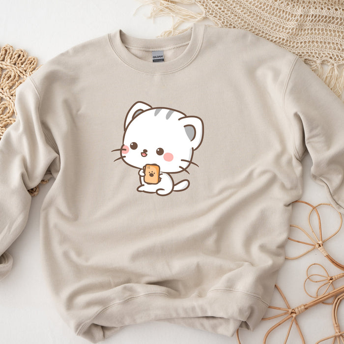 Kawaii Cat Card Game Sweatshirt