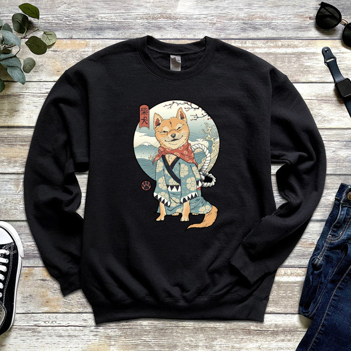 Traditional Shiba Inu Samurai Warrior Sweatshirt