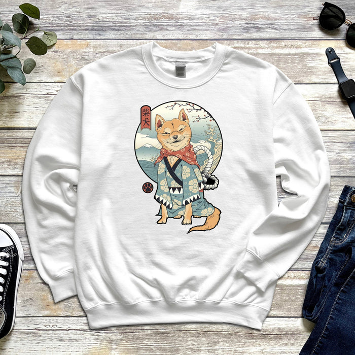 Traditional Shiba Inu Samurai Warrior Sweatshirt