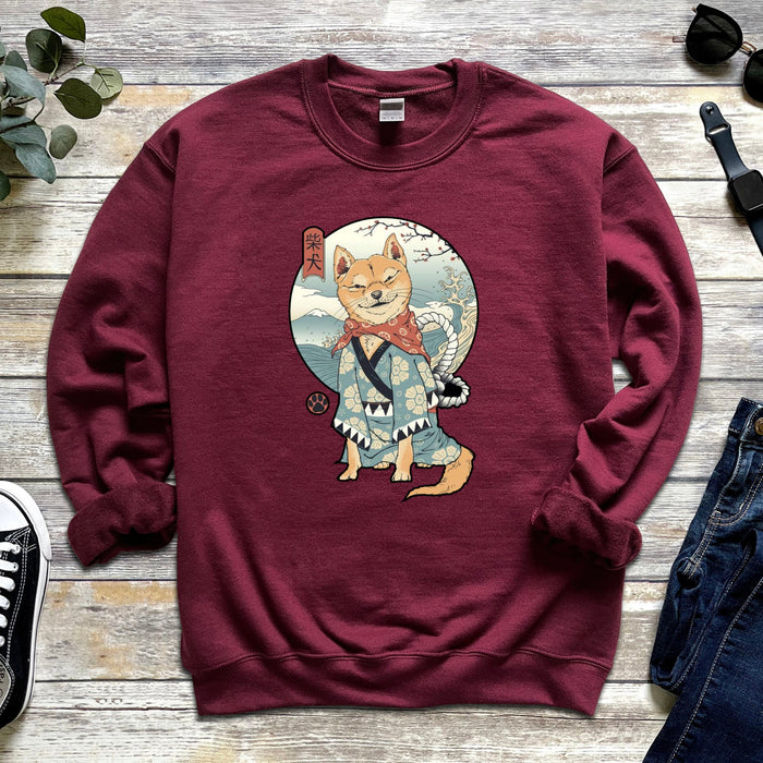 Traditional Shiba Inu Samurai Warrior Sweatshirt