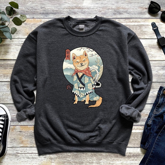Traditional Shiba Inu Samurai Warrior Sweatshirt