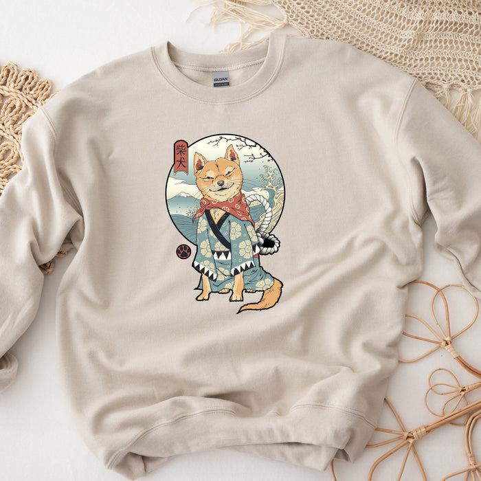 Traditional Shiba Inu Samurai Warrior Sweatshirt