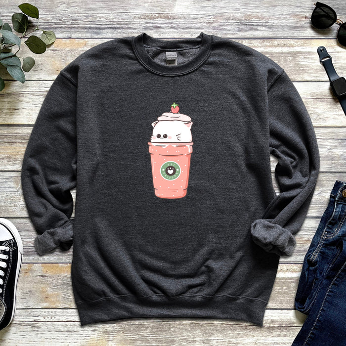 Cat Strawberry Milk Sweatshirt
