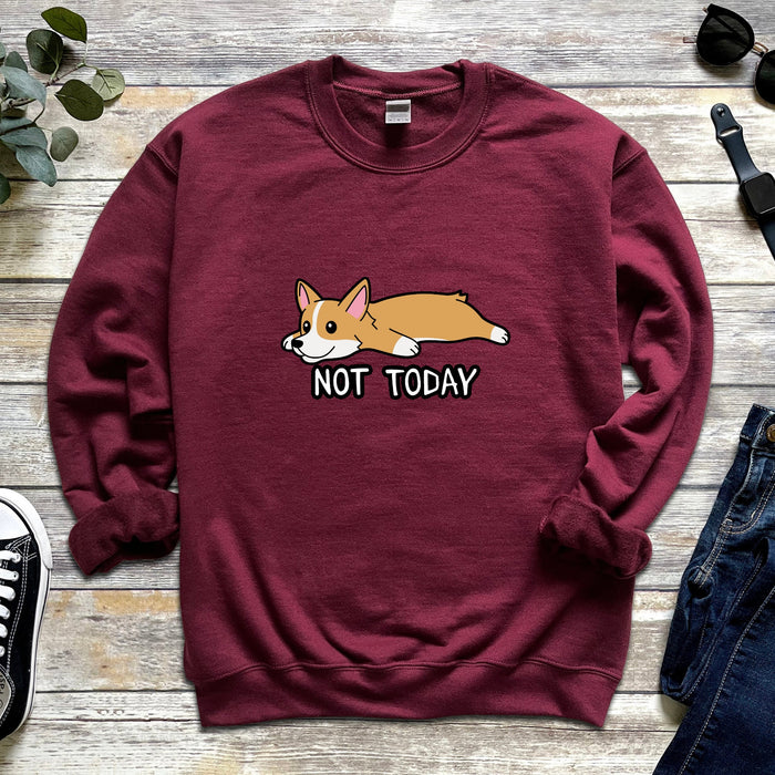 Lazy Shiba Inu Corgi "Not Today" Unisex Sweatshirt