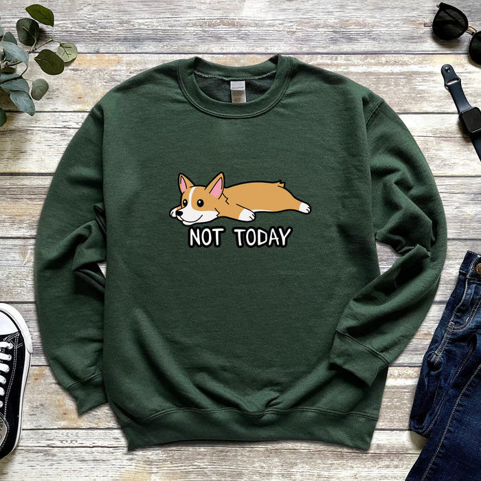 Lazy Shiba Inu Corgi "Not Today" Unisex Sweatshirt