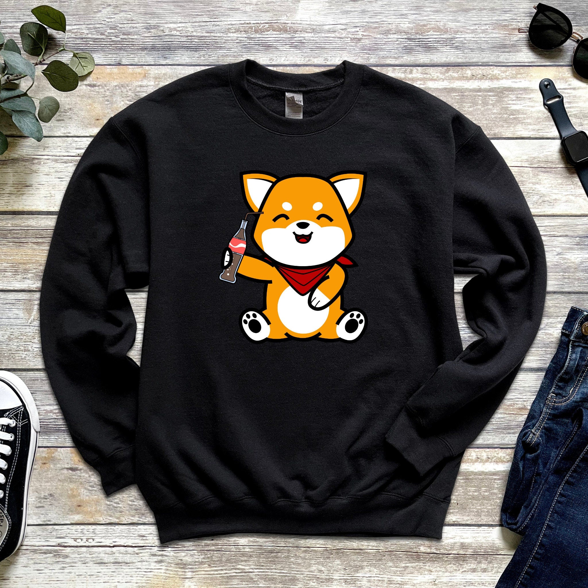 Shiba Inu Corgi Coca Cola Unisex Sweatshirt