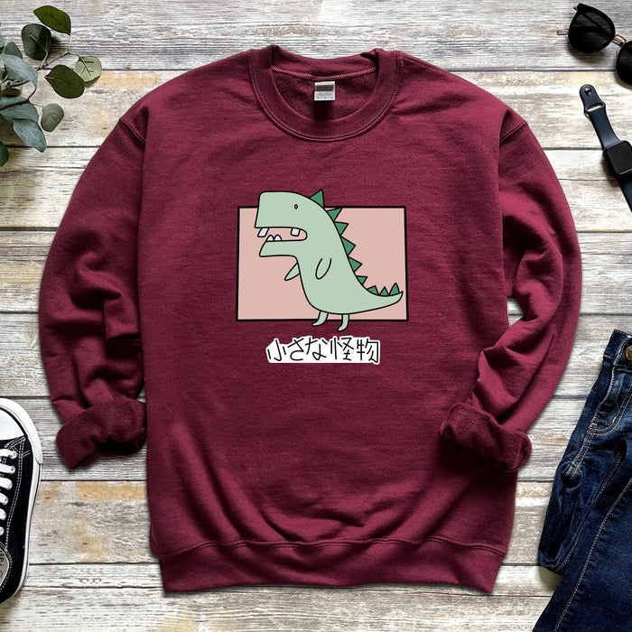 Kawaii Dinosaur "Little Monster" Unisex Sweatshirt