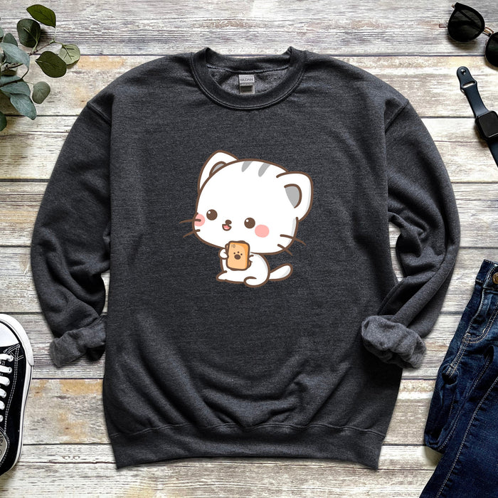 Kawaii Cat Card Game Sweatshirt