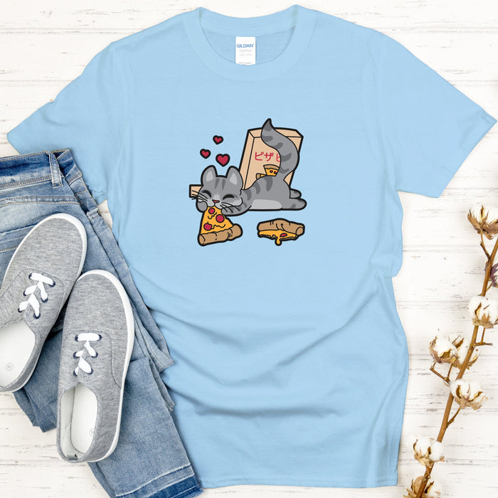 Cat Eating Pizza T-Shirt