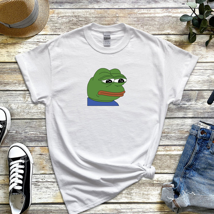 Sad Pepe the Frog T-shirt | Funny Dank Meme Streetwear 4Chan Kermit Reddit Japanese Streetwear Kanye West Drake Apparel Tekashi Merch Cute