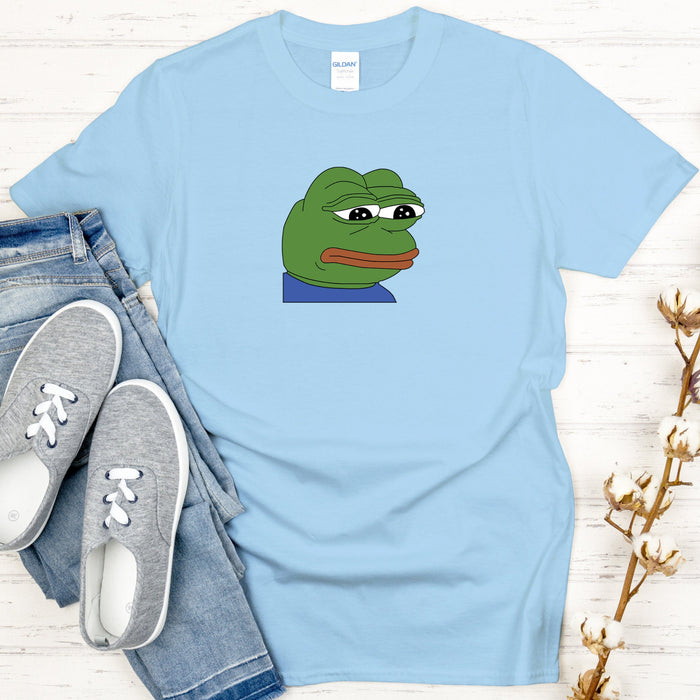 Sad Pepe the Frog T-shirt | Funny Dank Meme Streetwear 4Chan Kermit Reddit Japanese Streetwear Kanye West Drake Apparel Tekashi Merch Cute