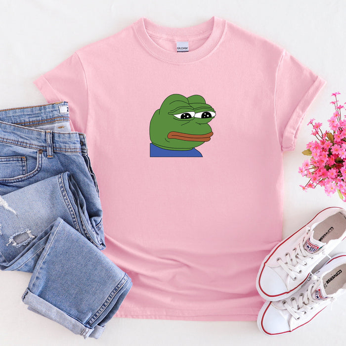 Sad Pepe the Frog T-shirt | Funny Dank Meme Streetwear 4Chan Kermit Reddit Japanese Streetwear Kanye West Drake Apparel Tekashi Merch Cute