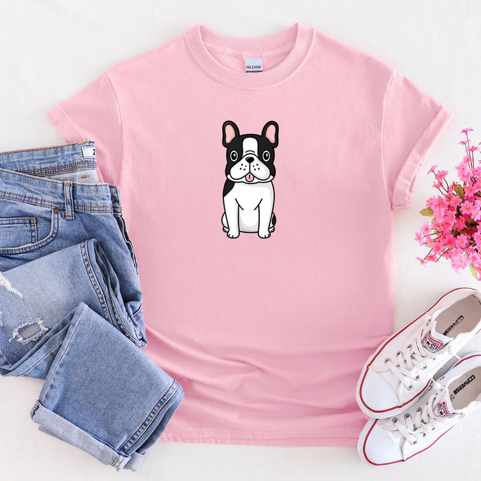 Black and White French Bulldog T-Shirt