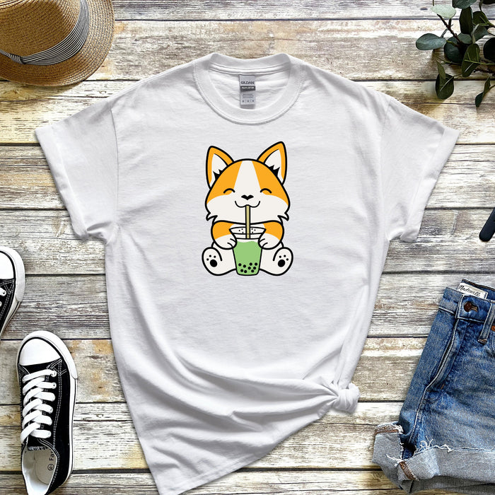 Dog Drinking Boba Tea T-Shirt