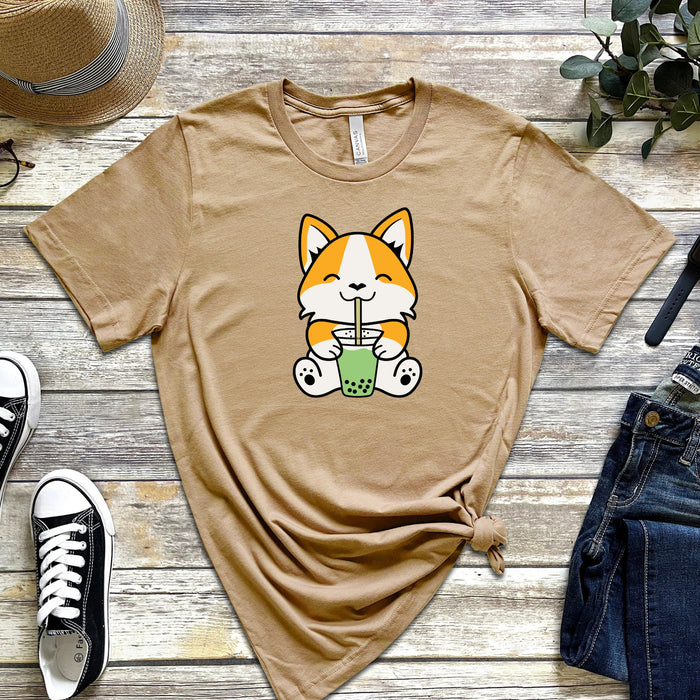 Dog Drinking Boba Tea T-Shirt