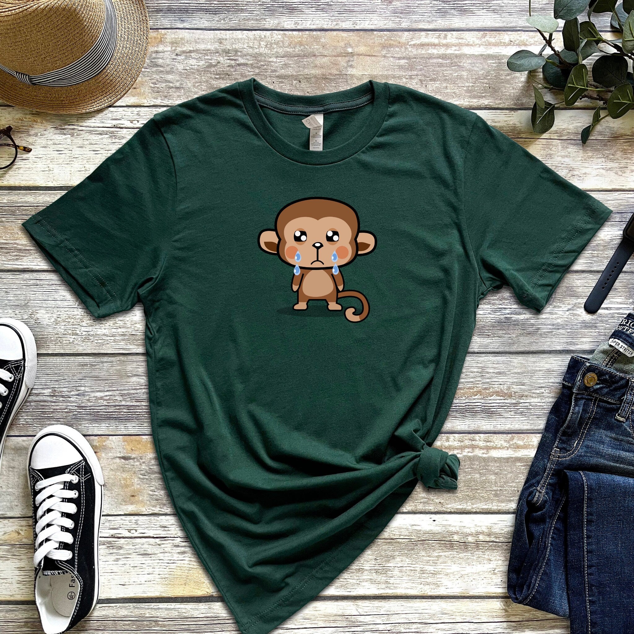 Sad Crying Monkey T-Shirt