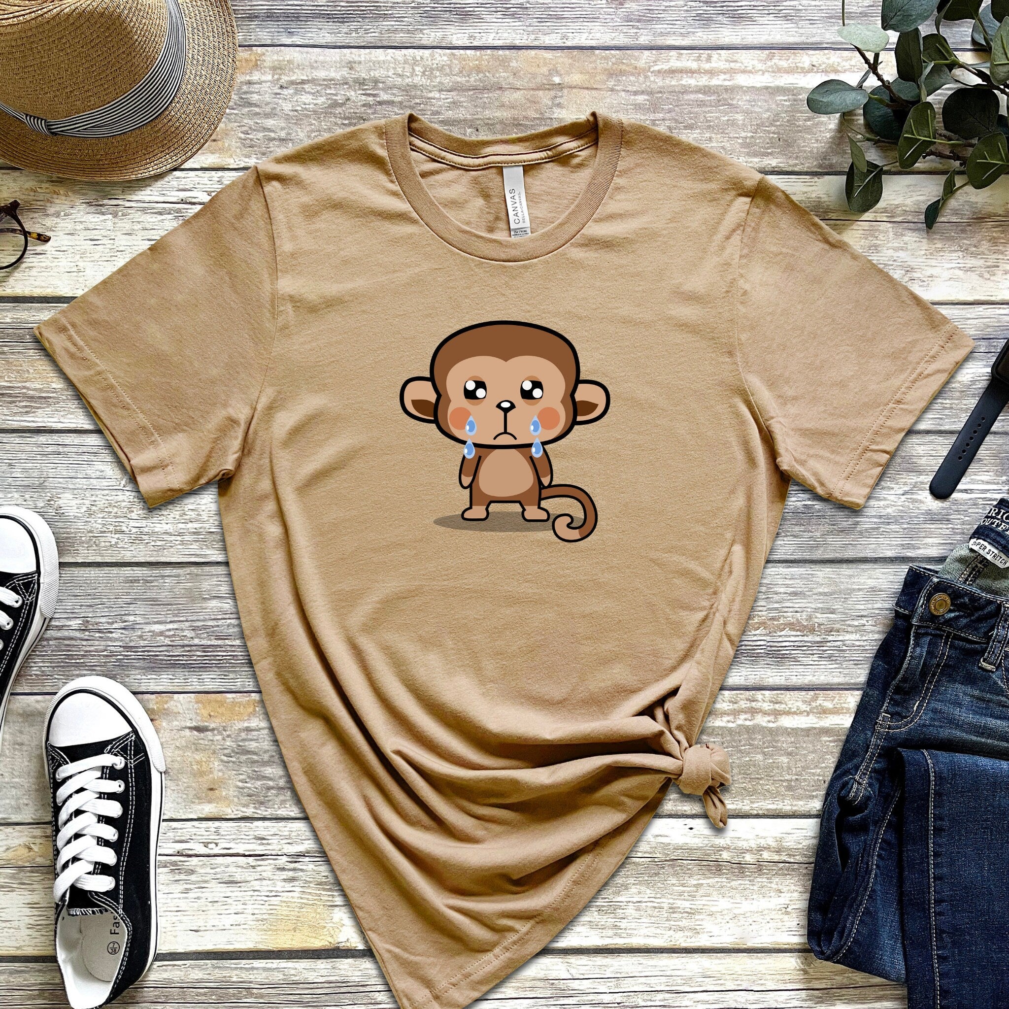 Sad Crying Monkey T-Shirt