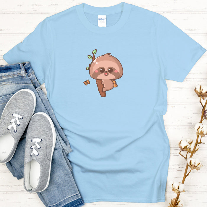 Baby Sloth Climbing Tree Branch T-Shirt
