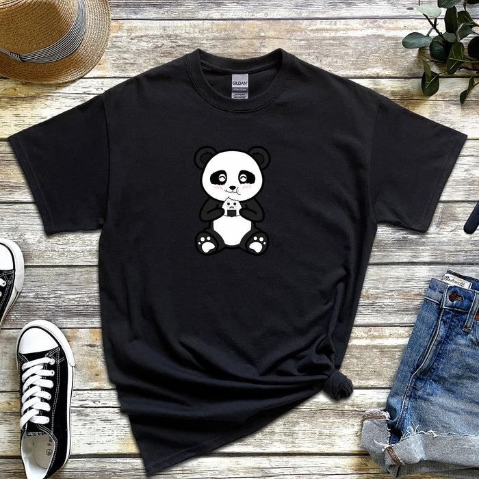 Panda Eating Rice Cake T-Shirt