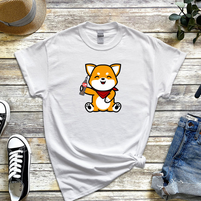 Dog Drinking Cola T-shirt