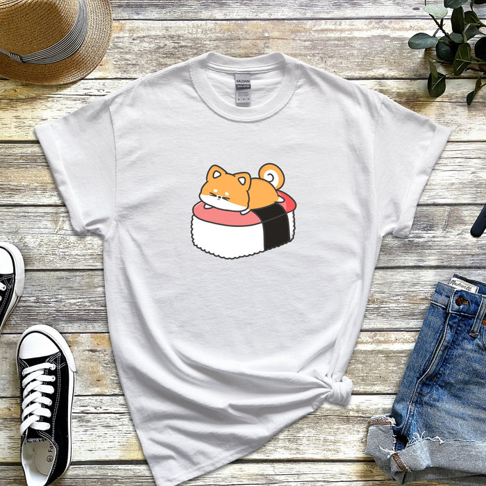 Puppy on Sushi Bed T-Shirt