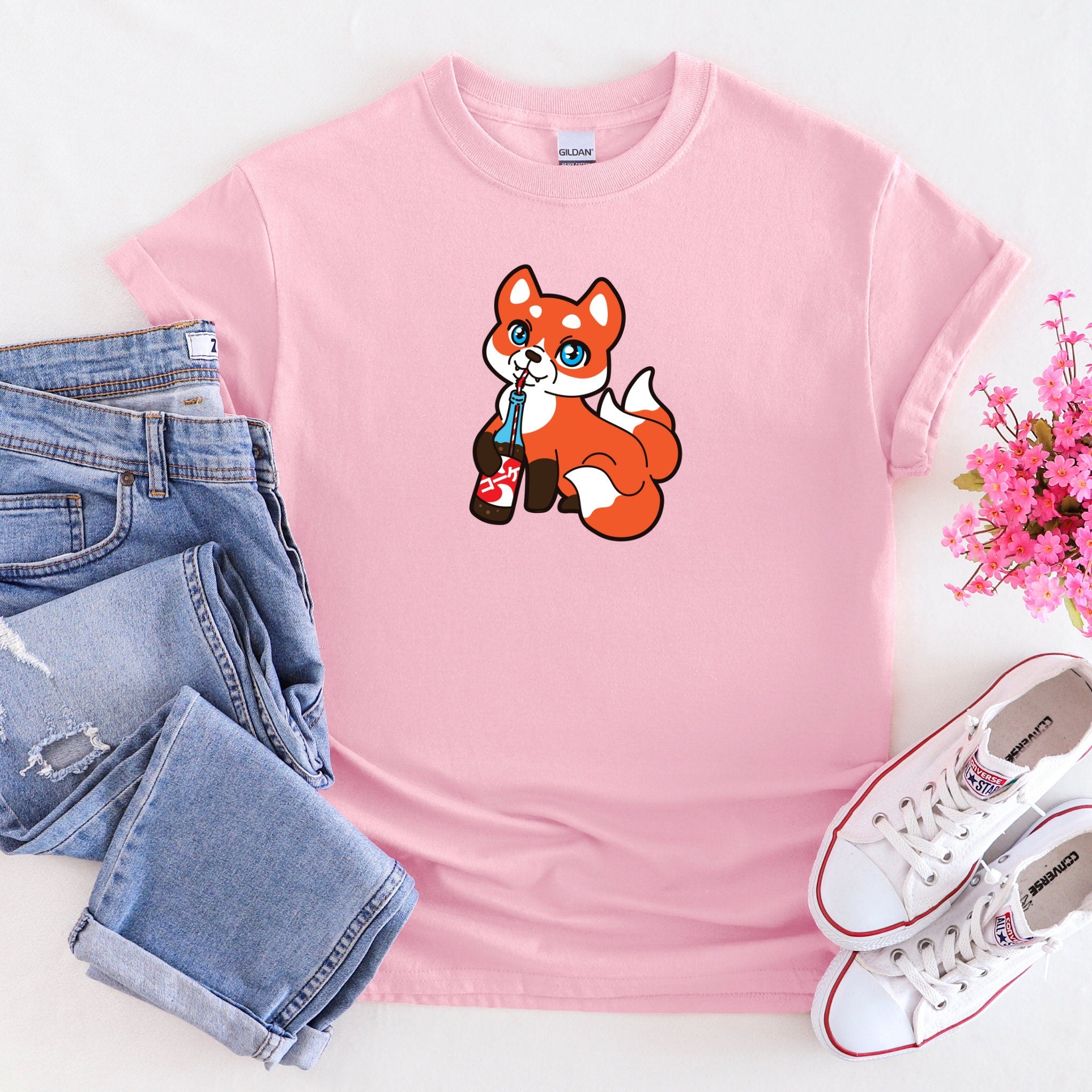Fox Drinking Soda T-Shirt