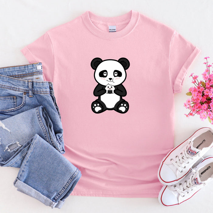 Panda Eating Rice Cake T-Shirt