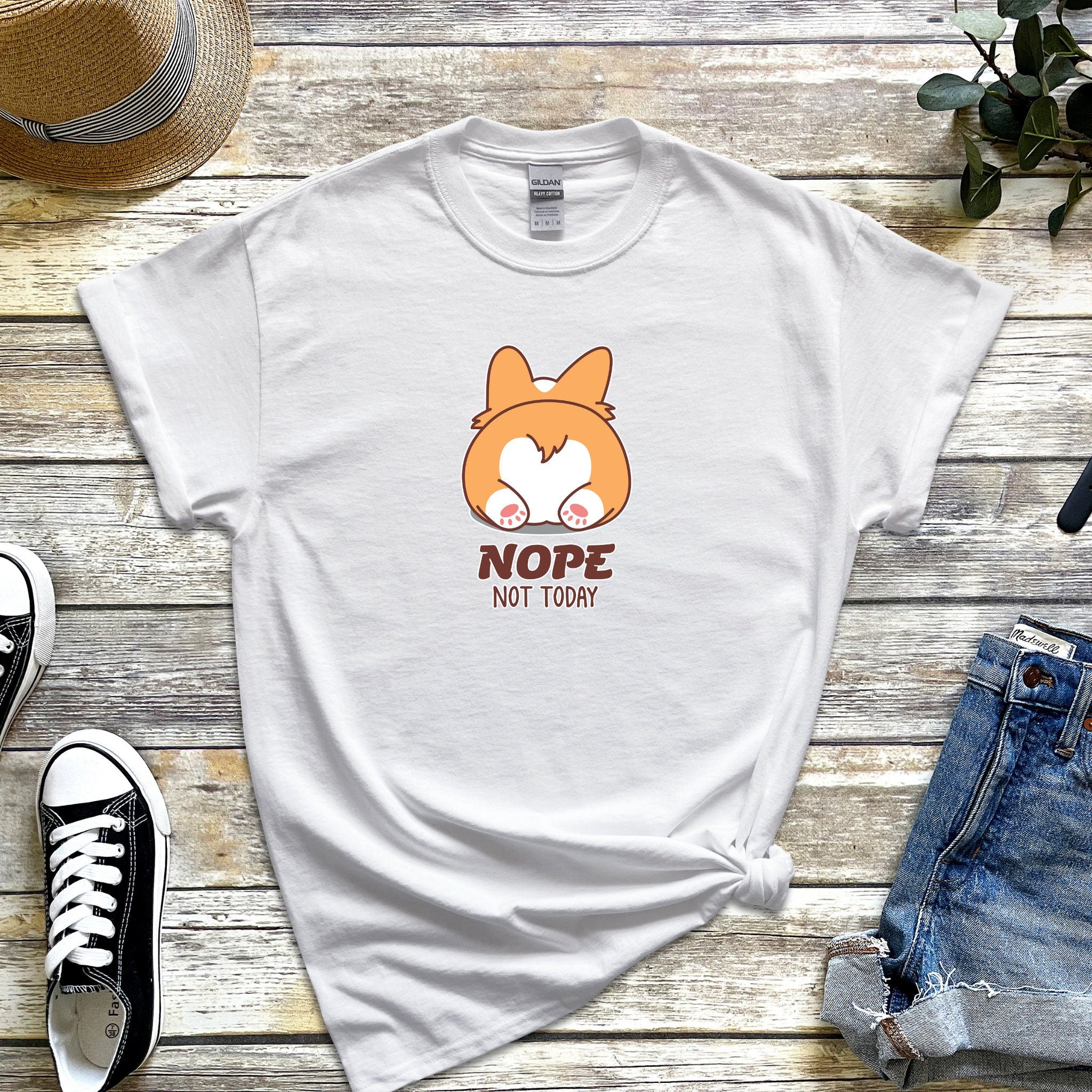 "Nope Not Today" Dog Butt T-Shirt