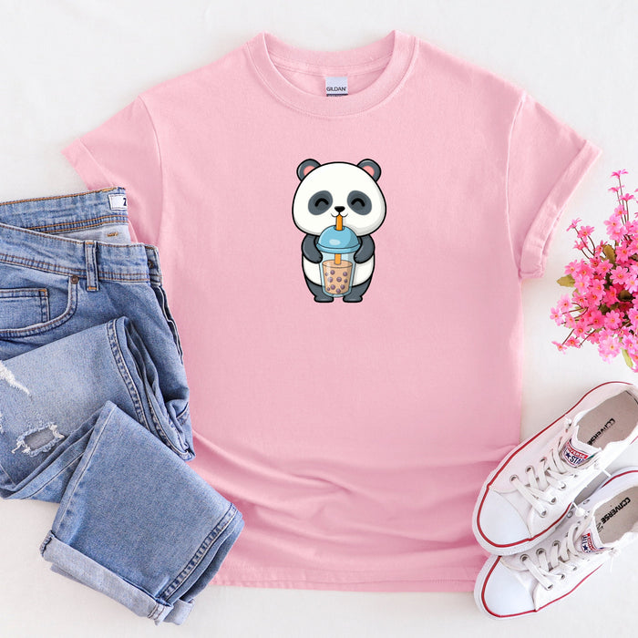 Panda Drinking Boba Tea T-Shirt