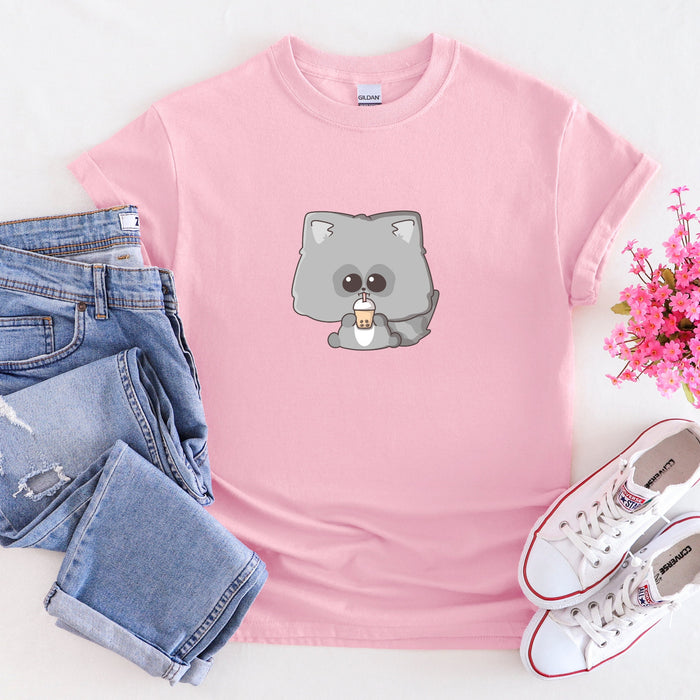 Raccoon Drinking Boba Tea T-Shirt
