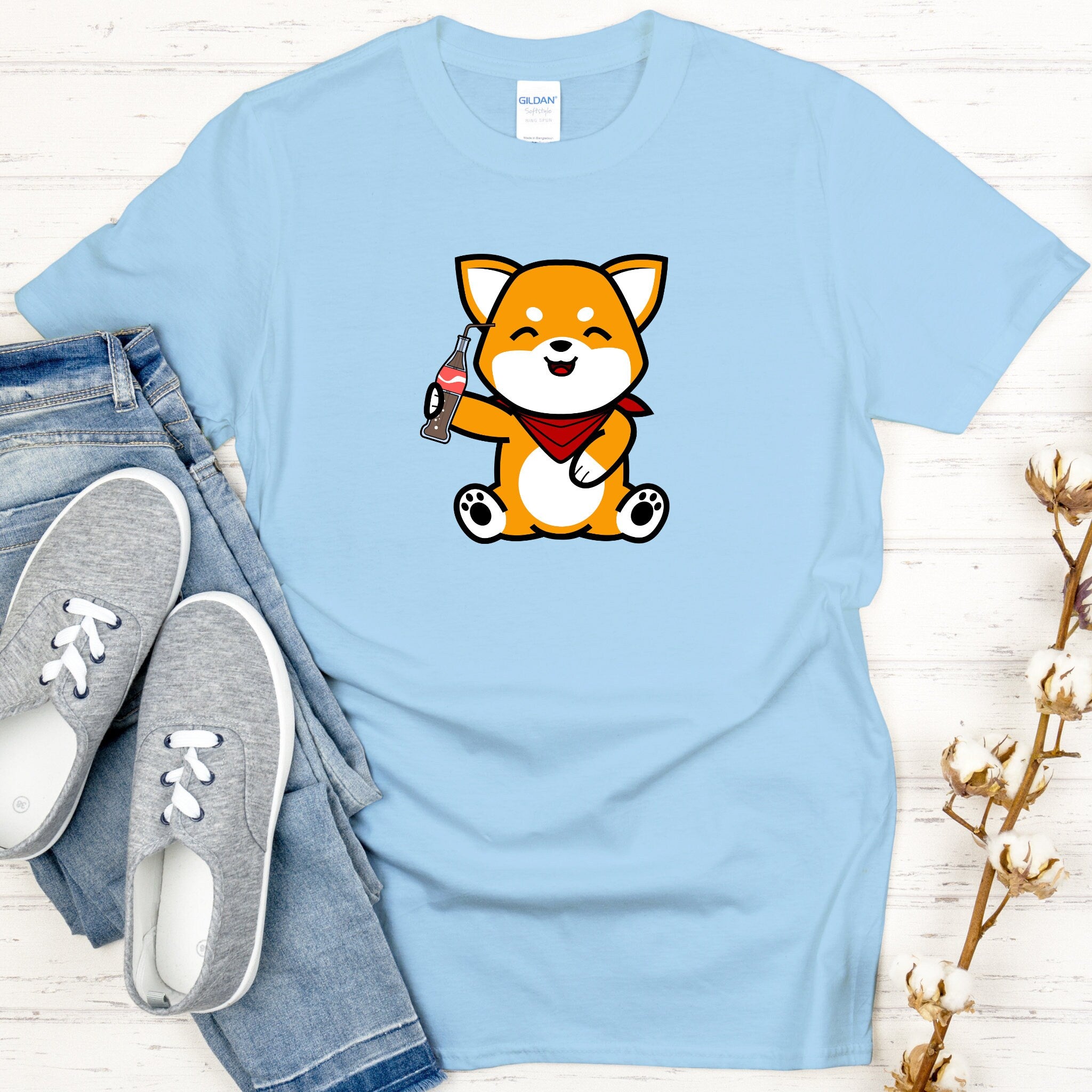 Dog Drinking Cola T-shirt