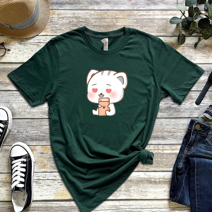 Texting in Love Kitten T-Shirt