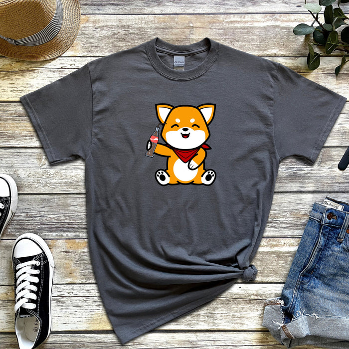 Dog Drinking Cola T-shirt